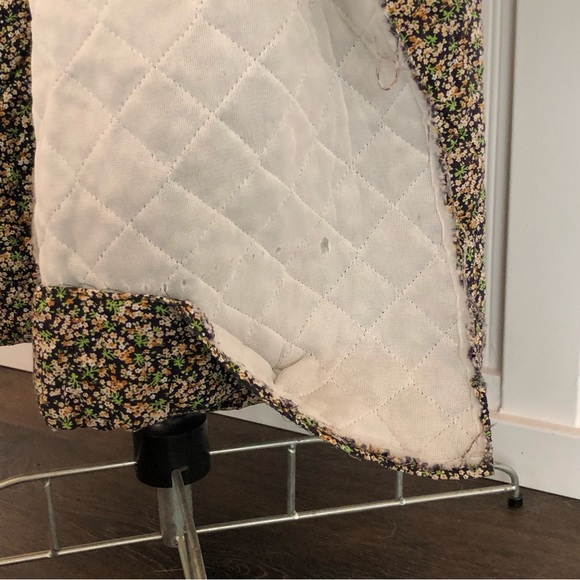 Vintage Cottagecore Robe Floral House Dress Grandma Quilted Nightgown Pockets - Picture 12 of 16